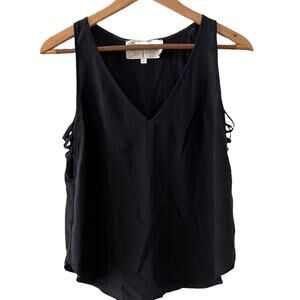Rory Beca Silk Camisole Tank Top Black V Neck S